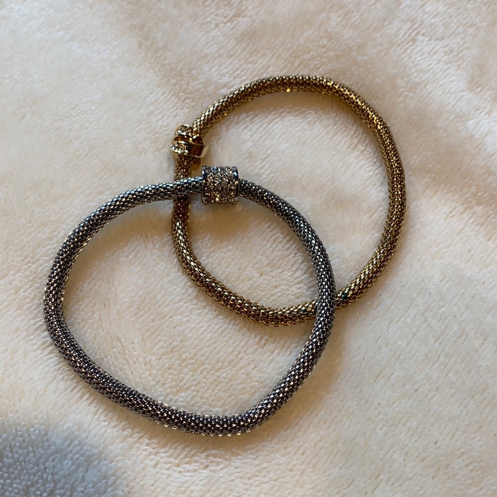 Silver and Gold Chainmail Bracelets